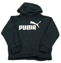 Černá mikina s logem a kapucí Puma