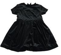 Čierne zamatové šaty Vertbaudet