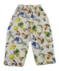 Sivé melírované pyžamové nohavice s Looney Tunes