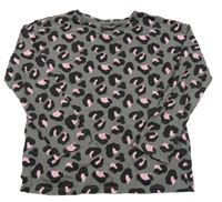 Tmavosivé vzorované tričko Tu