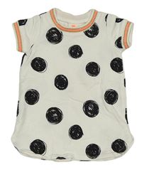 Biele bodkovaná é teplákové šaty Hema