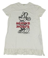 Bílá tunika s Minnie a třásněmi Disney