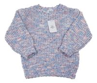 Nové - Modro-růžový melírovaný svetr Primark