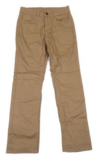 Hnedé plátenné skinny nohavice Kiabi