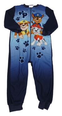 Modro-tmavomodrý fleecový overal - Paw Patrol Nickelodeon