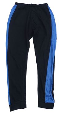 Čierne pyžamové nohavice s modrým pruhom Matalan
