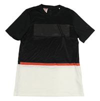 Čierno-biele športové tričko s logom Adidas