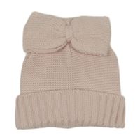 Světlerůžová čepice s mašlí Matalan