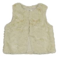 Smotanová kožušinová podšitá vesta H&M