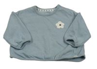 Svetlomodrá mikina s kvetinou George