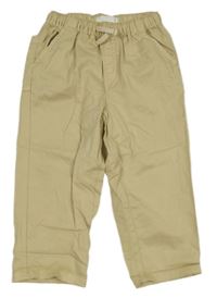 Béžové plátenné nohavice