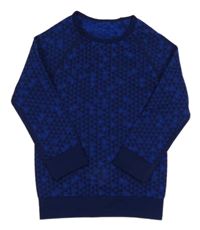 Tmavomodré vzorované thermo tričko Lupilu