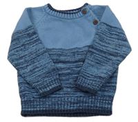 Modro-tmavomodrý sveter