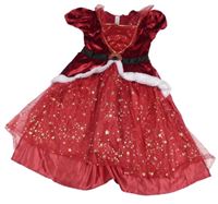 Kostým - červené sametové/tylové šaty Tu