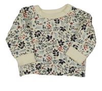 Smotanová kvetovaná mikina Primark