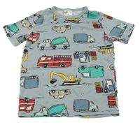 Světlemodré pyžamové tričko s auty H&M