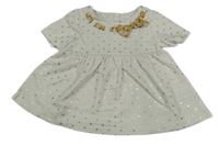 Smotanová bodkovaná á tunika s mašlou