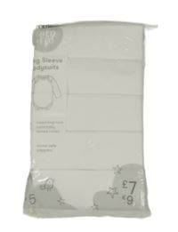 Nové - 5x bílé body s dlouhým rukávem F&F