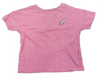 Ružové tričko s jednorožcom F&F