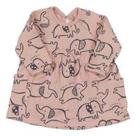 Ružové teplákové šaty so slonmi George