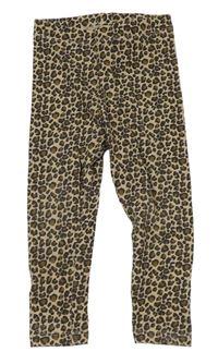 Béžovo-hnedé legíny s leopardím vzorom Next