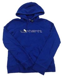 Tmavomodrá mikina s logem a kapucí Carhartt