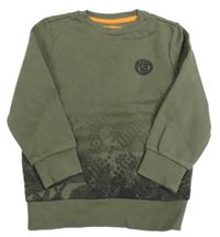 Khaki vzorovaná mikina F&F