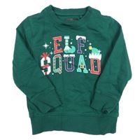 Tmavozelená mikina s nápisom F&F