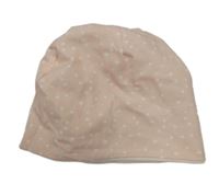 Svetloružová obojstranná čapica so srdiečkami Topomini