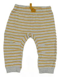 Šedo-hořčicové pruhované tepláky Ergee