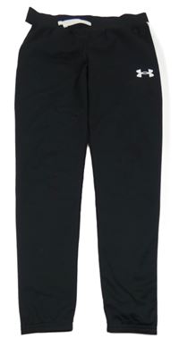 Čierno-biele tepláky s pruhmi a logom Under Armour