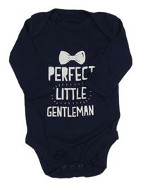 Tmavomodré body s motýlkem a nápisem Matalan