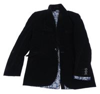 Černé sametové společenské sako