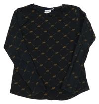 Černo-zlaté vzorované triko - Harry Potter 