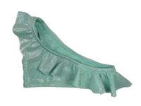 Svetlozelená trblietavá plavková lambáda s volánikom Terranova