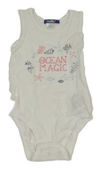 Biele ľahké body s nápisom a rybami Lupilu