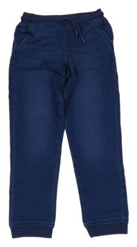 Tmavomodré teplákové cuff rifle s úpletovým pasom Pepperts