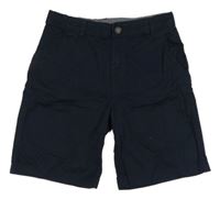 Tmavomodré plátenné chino kraťasy H&M