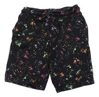 Černo-barevné teplákové kraťasy s fleky Primark