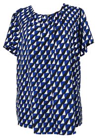 Dámská modro-černo-bílá vzorovaná halenka M&S