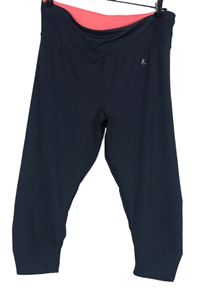 Dámské antracitovo-neonově růžové sportovní capri funkční legíny Atmosphere 