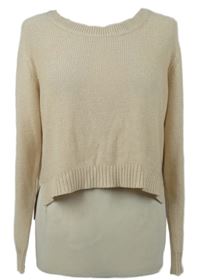 Dámsky svetloružový crop sveter H&M