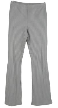 Dámske sivé rebrované zvonové nohavice MissPap