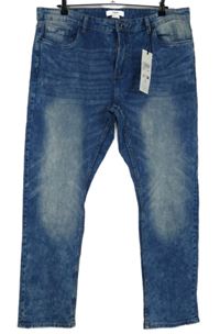 Nové - Pánské modré šisované rifle Firetrap vel. 34/30