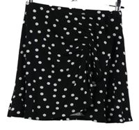 Dámska čierna bodkovaná sukňa s řasením Asos
