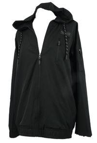 Pánská černá šusťáková sportovní bunda s kapucí McKenzie 