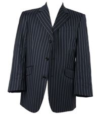 Pánske tmavomodré prúžkované sako