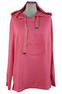 Dámska tmavoružová mikina s nápisom a kapucňou