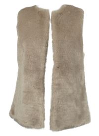 Dámská pudrová kožešinová vesta Garcia 