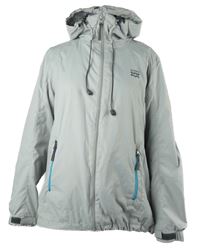 Dámská šedá šusťáková jarní funkční bunda s kapucí Shamp 